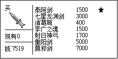 洛阳城一带武器店的柜台画面