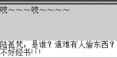 陆孤梵：是谁？道难有人偷东西？不好经书!!!