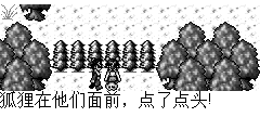 狐狸在他们面前，点了点头!