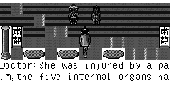 Zheng Ming：Doctor!What about her? Doctor：She was injured by a palm,the five internal organs have broken and the pulse have cutted.I have no means to… but… Zheng Ming：But what? Doctor：I have heard that there is one kind of grass called Dingle Grass.