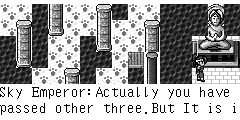 Sky Emperor：Actually you have passed other three.But It is impossible for you to defeat me.You have another choice… Zheng Ming：No other choices.Let me have a look at your power. Sky Emperor：What a pity…
