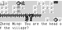 Zheng Ming：You are the head of the village? Village head：You are tidy, not like a refugee. Zheng Ming：Yes, I am not. I saw there are so many refugees. Why doesn't your khan collect money to help you? Village head：Alas… We haves wars every year here. All parts of the tribe are the same. In order to strengthen they power, the heads all leave alone ordinary people's lives. Zheng Ming：I see. What can I do for you? Village head：Money. We just need money. Zheng Ming：Sorry I don't have enough money on me. Village head：You don't look like the ordinary people. It is said the khan's Princess here got a strange disease. the ghosts always pester her at night. The khan said if someone saved the princesses, he would pay him/her one million yuan. Why do not you have a try? Zheng Ming：Eh... It's hard to not to believe all the stories of ghosts. I will try my best. Please wait for my good news.